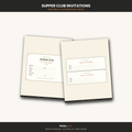 Supper Club Printable Invitations — Fill-In Dinner Party Invites (PDF)