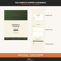 The Complete Supper Club Bundle — Hosting Guide + Invitations + Recipe Cards + Planner